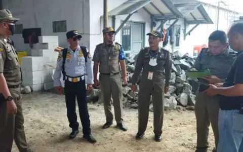 KAWAL! Satpol PP Hentikan Aktivitas Proyek di Wilayah Cadas Kukun Rajeg