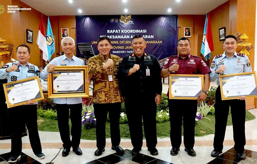 Kemenkumham Jabar Raih Dwi Warna Treasury Award Djpb Tahun 2022