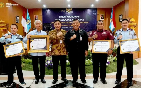Kemenkumham Jabar Raih Dwi Warna Treasury Award DJPB Tahun 2022