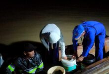Satpolairud Gelar Patroli Malam Di Perairan Asahan