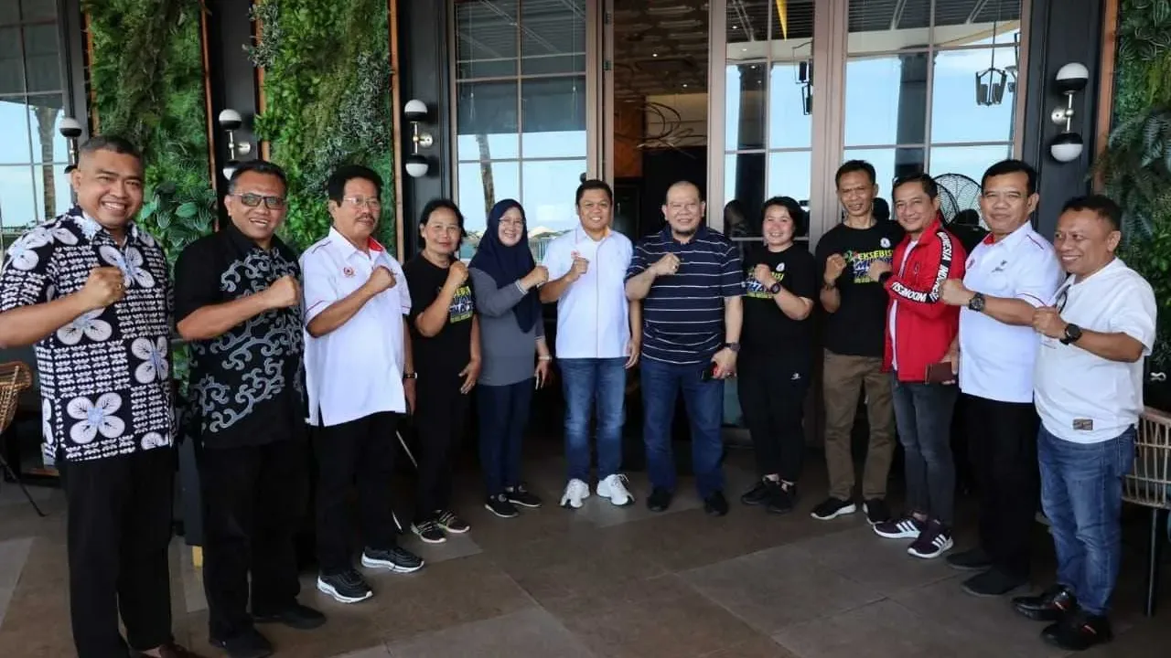 Temui KONI Sulsel,Ketua DPD RI Minta Atlet Muaythai Fokus Raih Prestasi
