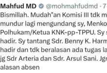 Transaksi Rp349 Triliun, Mahfud Md Siap Hadir Dan Tantang Balik Anggota Dpr