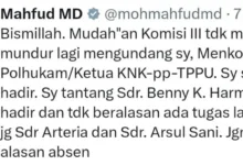 Transaksi Rp349 Triliun, Mahfud MD Siap Hadir dan Tantang Balik Anggota DPR