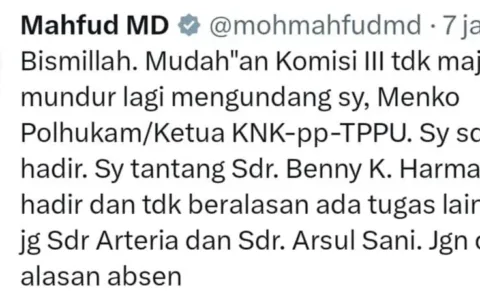 Transaksi Rp349 Triliun, Mahfud MD Siap Hadir dan Tantang Balik Anggota DPR