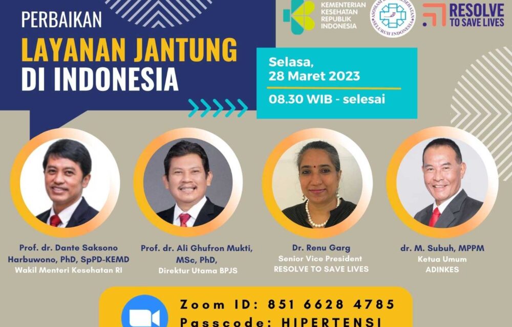 Pemerintah Indonesia Tangani Pembunuh Utama Program Baru Untuk Mengurangi Serangan Jantung Dan Stroke
