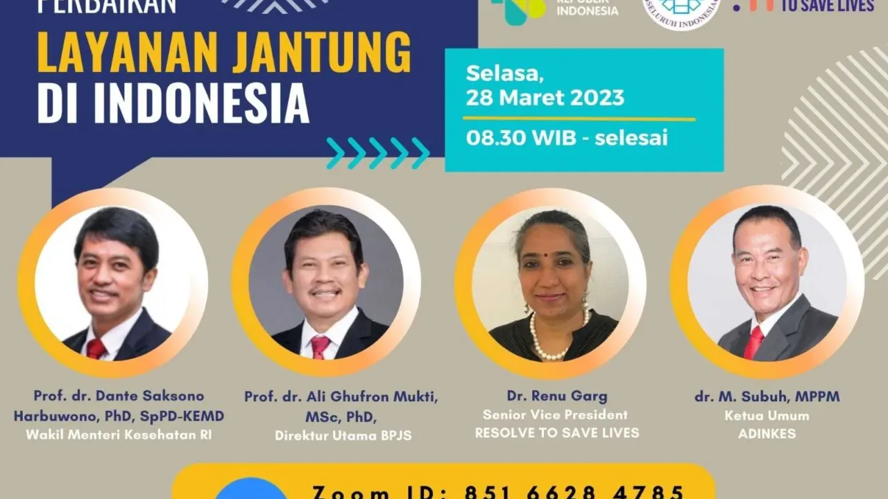 Pemerintah Indonesia Tangani Pembunuh Utama Program Baru Untuk Mengurangi Serangan Jantung dan Stroke