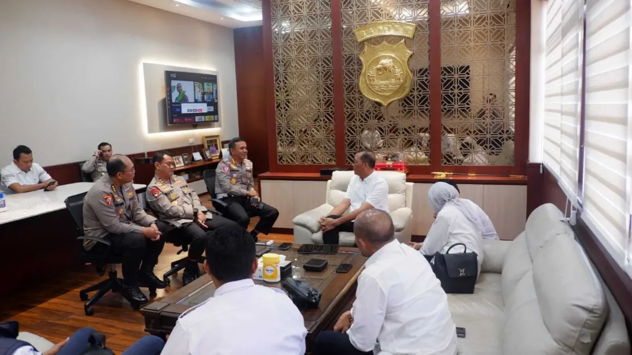 Polda Banten Terima Kunjungan Audensi ASDP Merak, Begini Pembahasannya