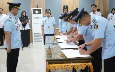 Kakanwilkumham Sumsel Lantik 19 Pejabat Permasyarakatan, Berikut Daftarnya