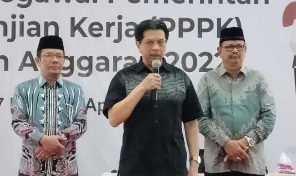 Rektor Iain Lhokseumawe Mendampingin Irjen Kemenag Ri Tinjau Cat Cpppk Aceh