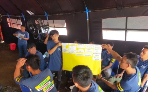 LANJUTKAN, Walau di Tenda WBP Lapas Cianjur Tetap Ikuti Rehabilitasi