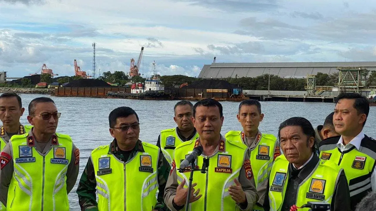 Kapolda Banten Memastikan Jalur Mudik Sepeda Motor di Pelabuhan Ciwandan