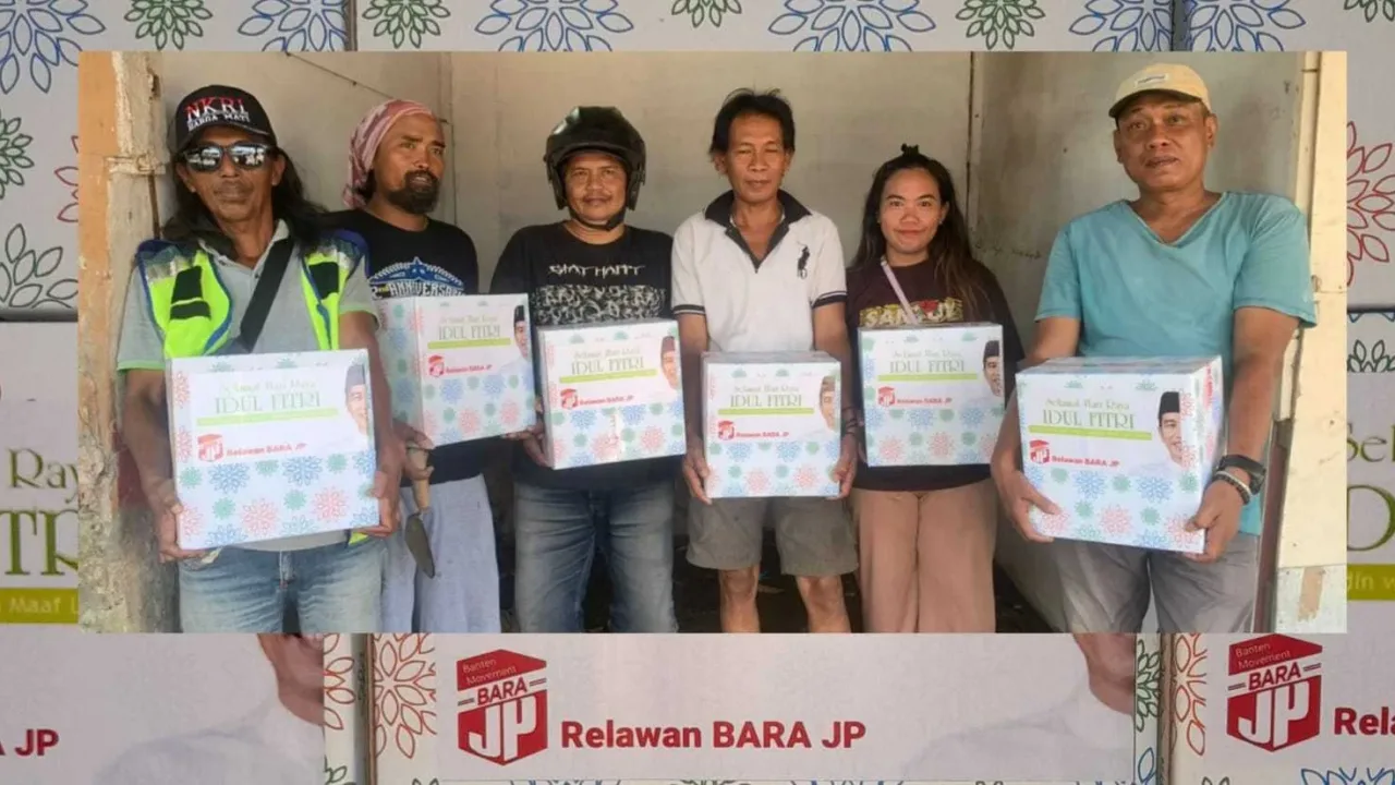 Bara JP Banten Bagikan Ratusan Paket Sembako