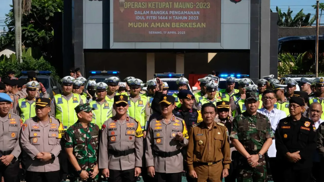 Siaga Mudik, Polda Banten Gelar Apel Pasukan Operasi Ketupat Maung 2023