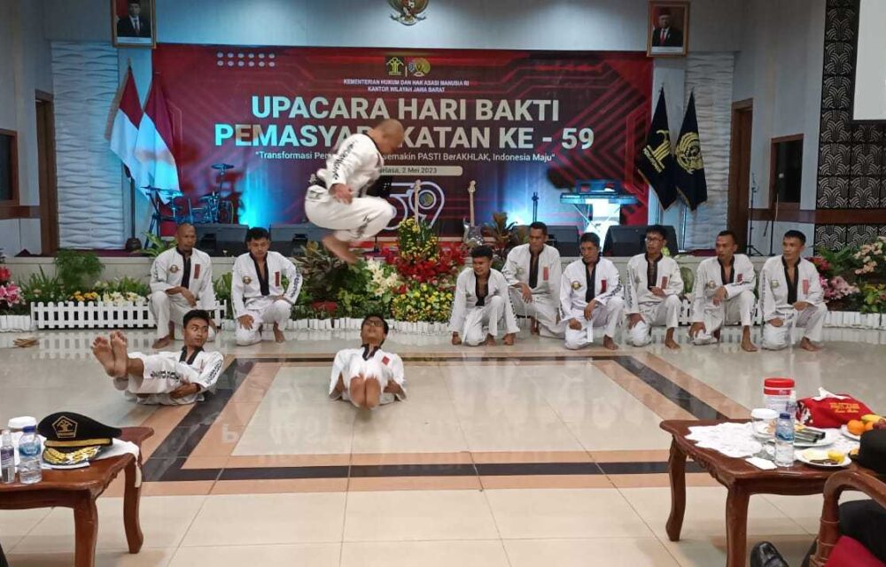 Rutan Kelas 1 Bandung Kemenkumham Jabar Persembahkan Seni Bela Diri Di Hari Bakti Pemasyarakatan Ke 59