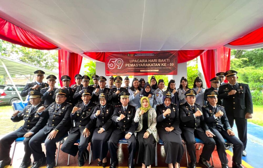 Bapas Subang Ikuti Upacara Hari Bakti Pemasyarakatan Ke 59, Begini Pesan Menkumham Ri