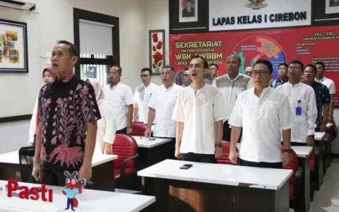Lapas Cirebon Kemenkumham Jabar Ikuti Syukuran Hari Bakti Pemasyarakatan Ke 59