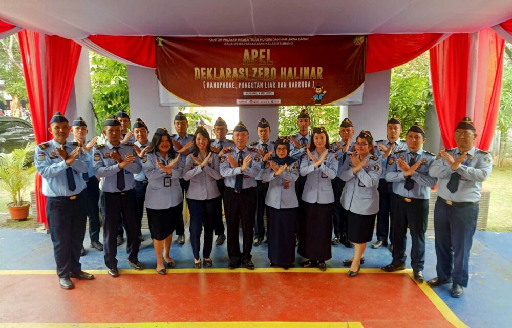 Bapas Subang Deklarasi Zero Handphone, Pungli Dan Narkoba (Zero Halinar)
