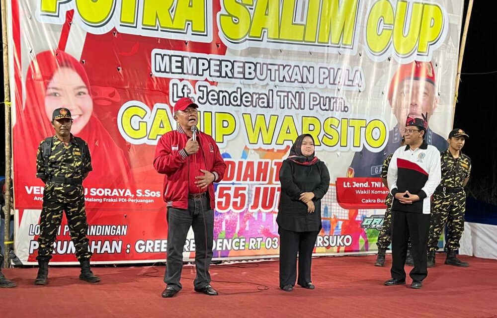 Letjen Tni Purn Ganip Warsíto Buka Tournament Bola Volly Putra Salim Cup 2023 Di Dampit