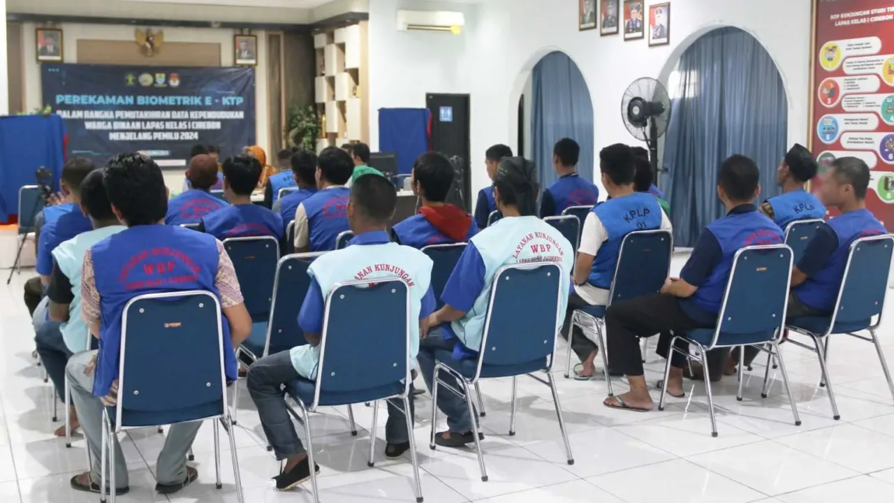Lapas Cirebon Laksanakan Perekaman Biometrik E-KTP Jelang Pemilu 2024