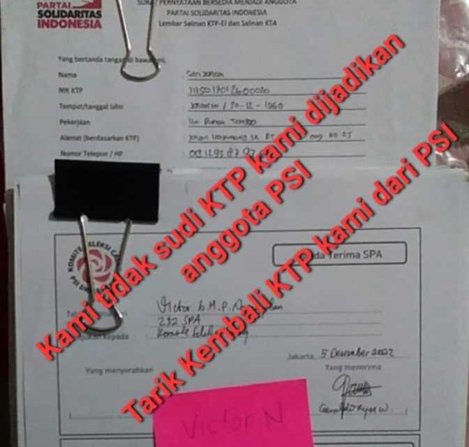 Gawat, Bacaleg Dukung Warga Tarik Kembali Ktp Dari Psi