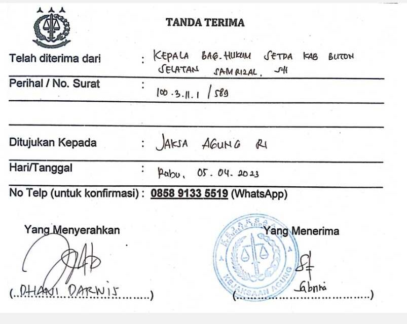 Ngeri, Oknum Kejari Dilaporkan Eks Bupati Ke Jaksa Agung