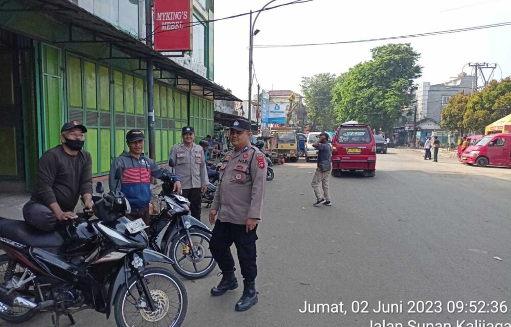 Anggota Polsek Rangkasbitung Giat Patroli Rutin