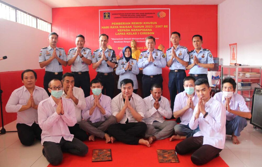9 Warga Binaan Lapas Cirebon Dapatkan Remisi Hari Raya Waisak 2023