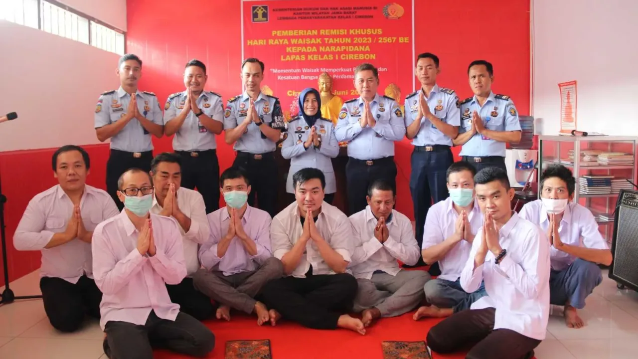 9 Warga Binaan Lapas Cirebon Dapatkan Remisi Hari Raya Waisak 2023