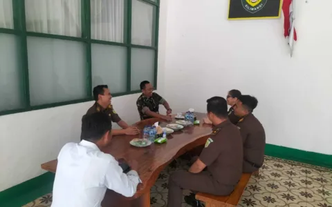 Kodim 0601/Pandeglang Sambut Baik Kunjungan Kajari Pandeglang