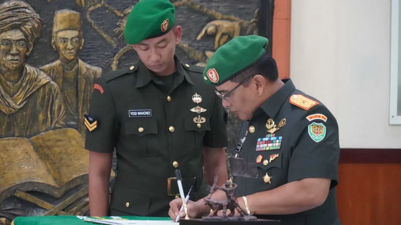 Penyerahan Jabatan Korem 064/MY Dipimpin Langsung Danrem 064/MY