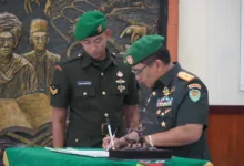 Penyerahan Jabatan Korem 064/MY Dipimpin Langsung Danrem 064/MY