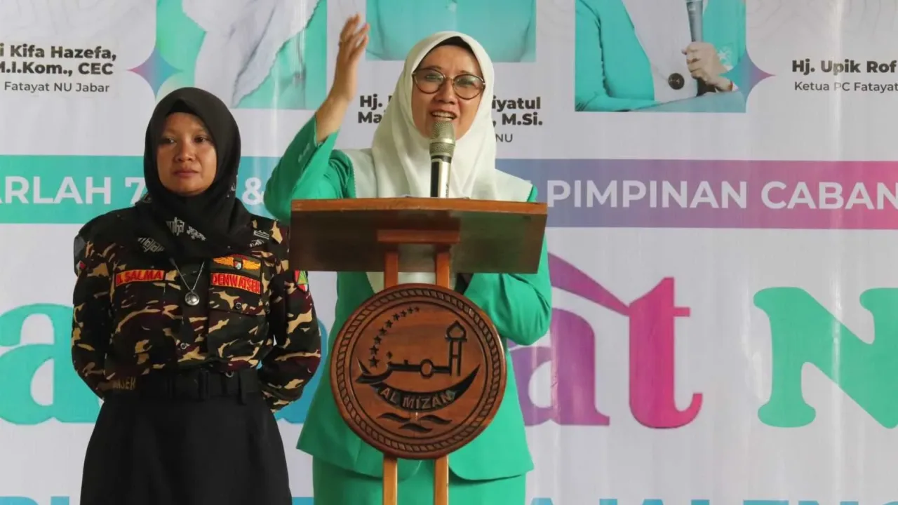 Pelantikan Fatayat NU Majalengka Diwarnai Saling Dukung Caleg 2024
