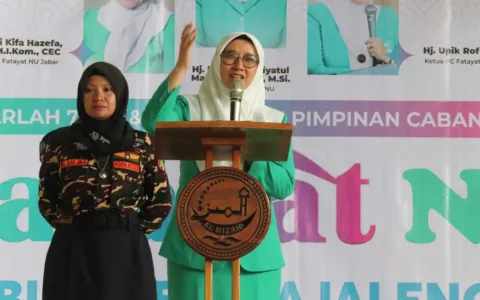 Pelantikan Fatayat NU Majalengka Diwarnai Saling Dukung Caleg 2024