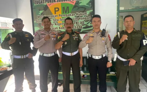 Kolaboransi TNI-Polri Cegah Lakalantas di Lebak