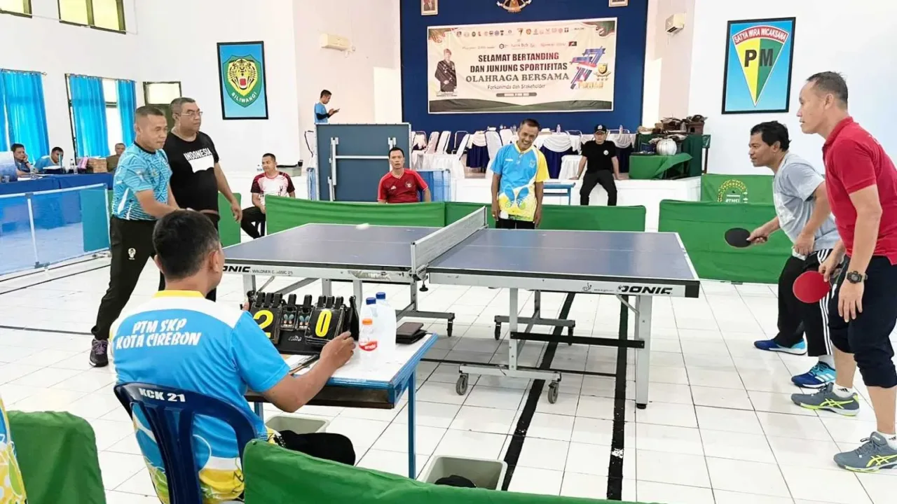 Lapas Cirebon Sabet Juara 2 Tenis Meja Forkopimda dan Stakeholder