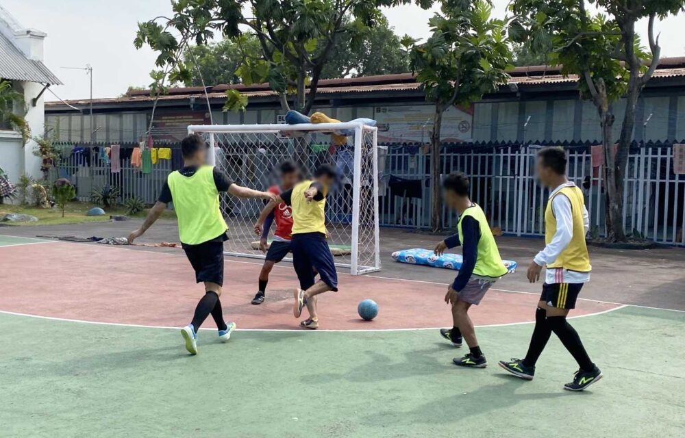 Deman Bola, Antusias Warga Binaan Saat Futsal