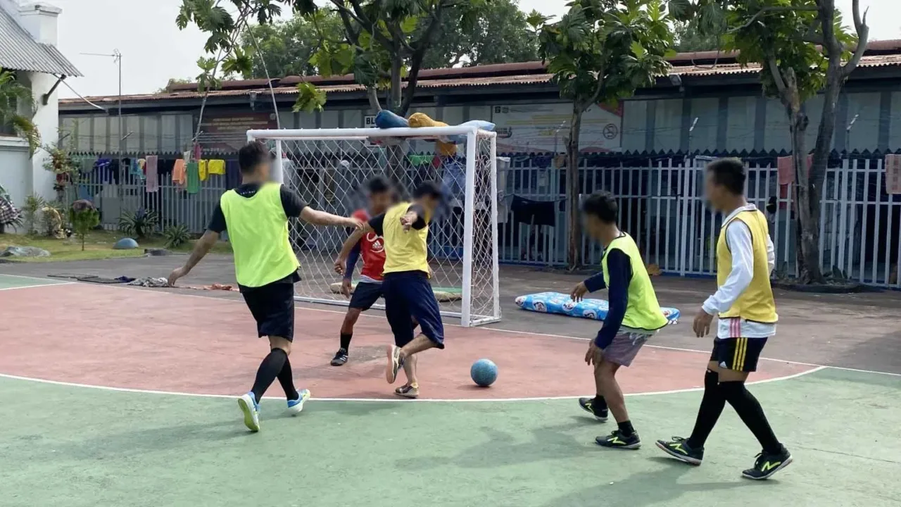 Deman Bola, Antusias Warga Binaan Saat Futsal