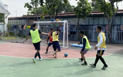 Deman Bola, Antusias Warga Binaan Saat Futsal