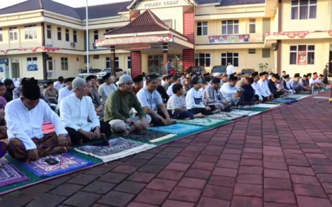 Polres Lebak Gelar Sholat Ied dan Pemotongan Hewan Qurban di Mapolres Lebak