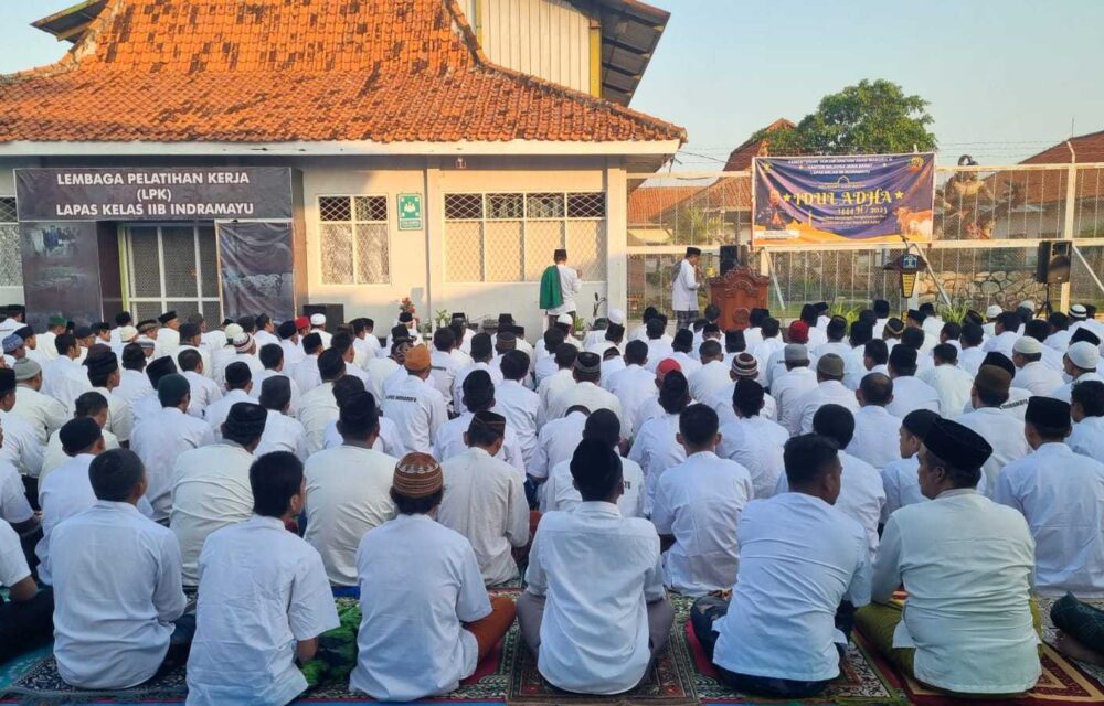 Lapas Kelas Iib Indramayu Laksanakan Solat Idul Adha 1444 H Bersama Wbp
