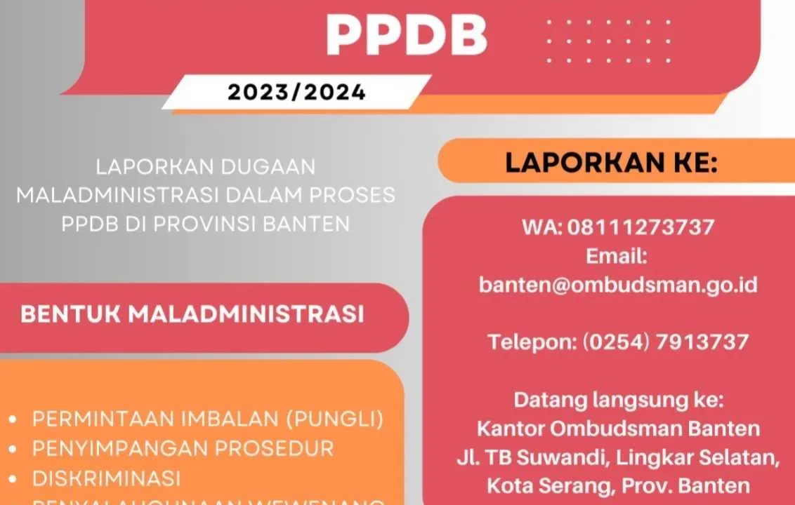 Ombudsman Banten Monitoring Pengawalan Pelaksanaan PPDB