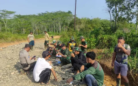 Hari ke 20 Pelaksanaan TMMD 117, Satgas TMMD Semakin Akrab Dengan Warga