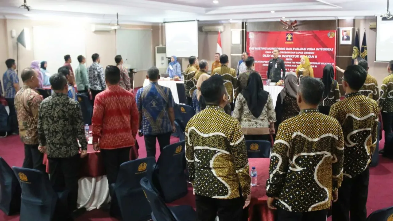 Pertahankan WBK dan WBBM, Lapas Kelas I Cirebon Gelar Rapat Evaluasi