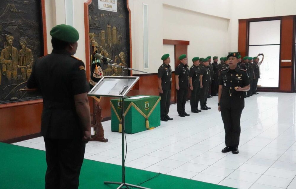 Danrem Brigjen Tni Tatang Subarna Pimpin Penyerahan Jabatan Kasipers Kasrem 064/My