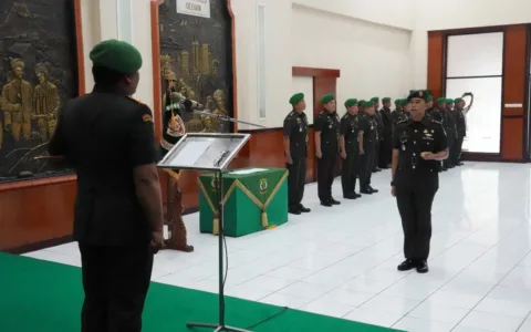 Danrem Brigjen TNI Tatang Subarna Pimpin Penyerahan Jabatan Kasipers Kasrem 064/MY