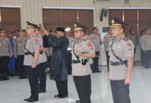 Upacara Sertijab Kapolres Lebak Dan Kapolres Serang Dipimpin Langsung Kapolda Banten