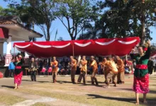 Lapas Cianjur Ikuti Upacara Mieling Milangkala ke 110, Tampilkan Seni Calung