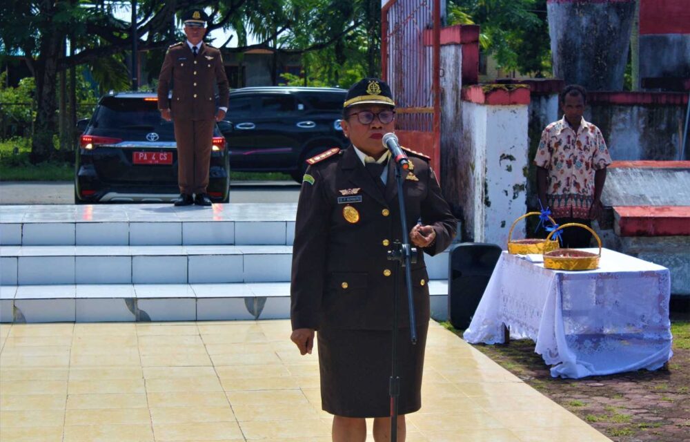 Hari Bhakti Adhyaksa Ke 63, Kajari Biak Numfor Bacakan Pesan Penting Jaksa Agung