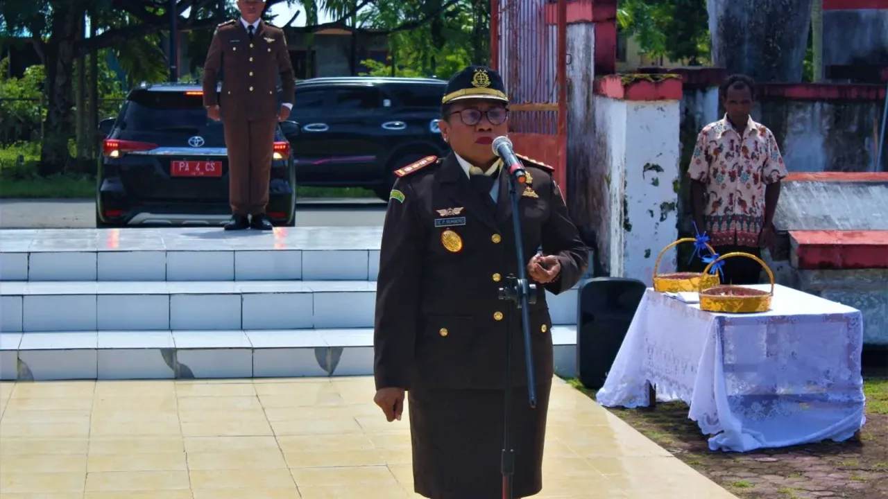 Hari Bhakti Adhyaksa ke 63, Kajari Biak Numfor Bacakan Pesan Penting Jaksa Agung