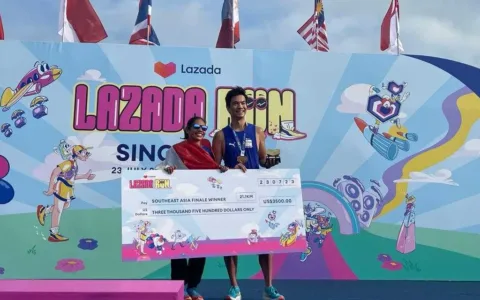 Odekta Raih Prestasi Gemilang, Juara Lazada Run 2023 Singapura